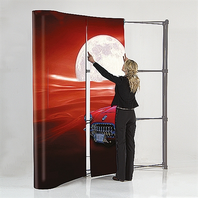Pop-Up Wall Curved - 4 sektioner 313 x 228 cm
